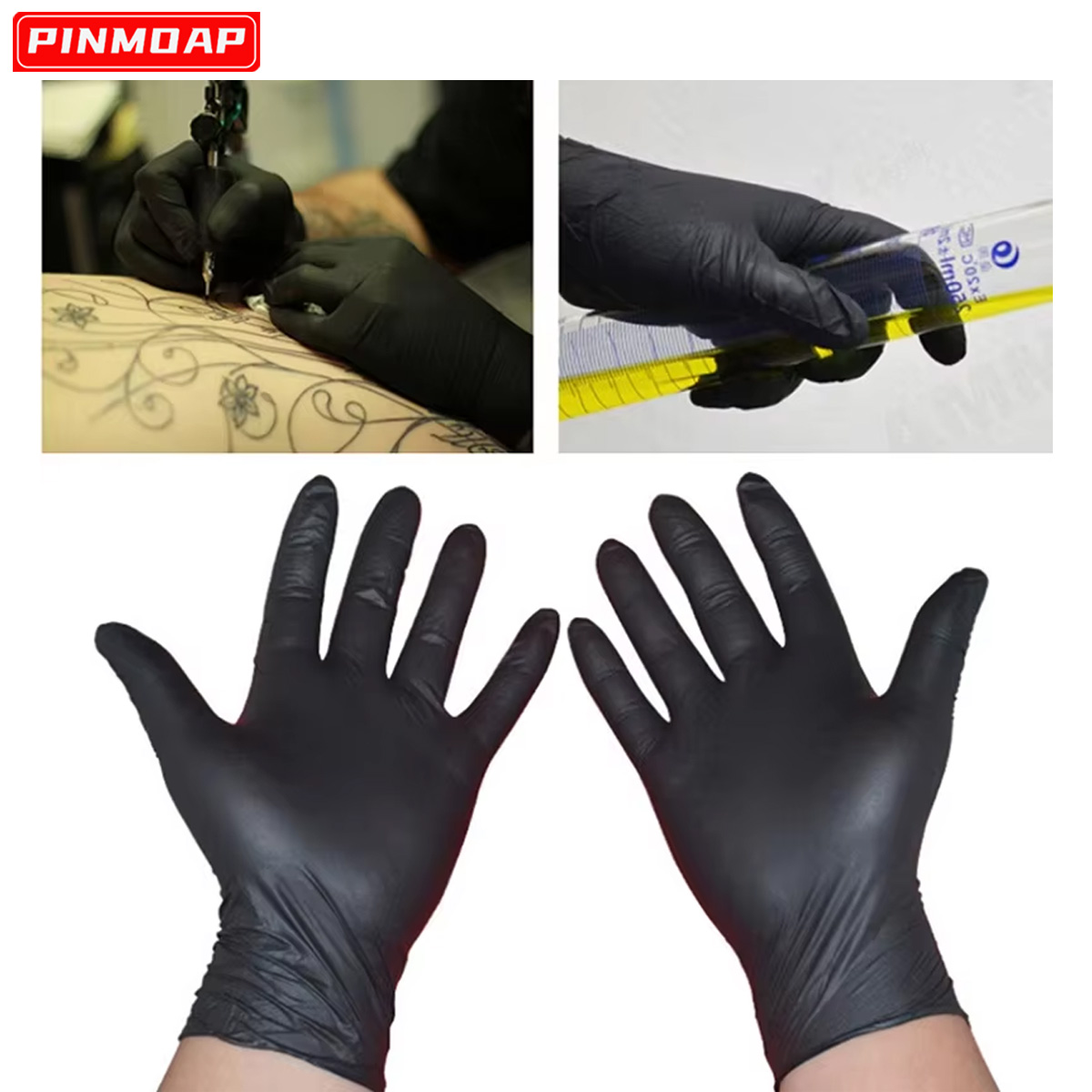 Latex Disposable Glove - 10/50 Pcs 일회용 검은 니트릴 장갑