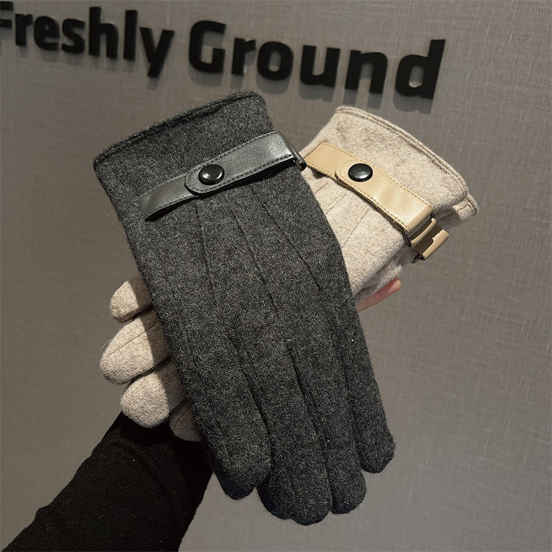 Wool Glove Lined - 장갑 남성용 울 플리스 안감 터치스크린