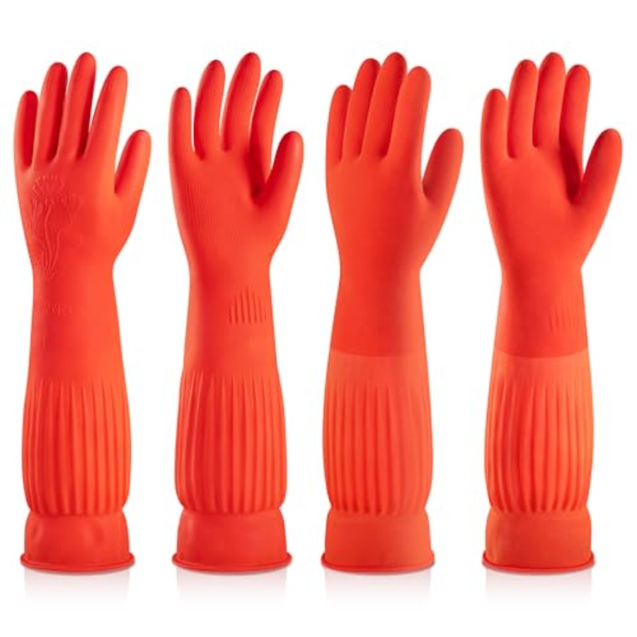 Dish Glove Rubber - 고무 설거지용 청소 장갑 2쌍 -