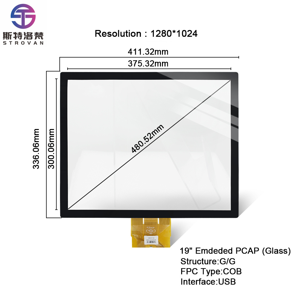 Touchscreen Glove Capacitive - 19인치 PCAP 스크린 산업용 정전식 터치