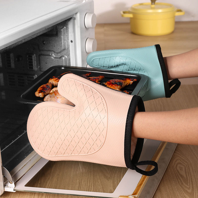 Oven Mitt Silicone - 2pcs 단열 장갑, 화상 방지 전자