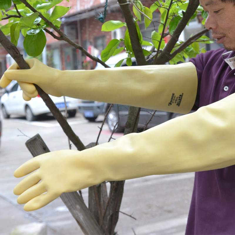 Dish Glove Rubber - 긴 고무 두꺼운 라텍스 청소 접시