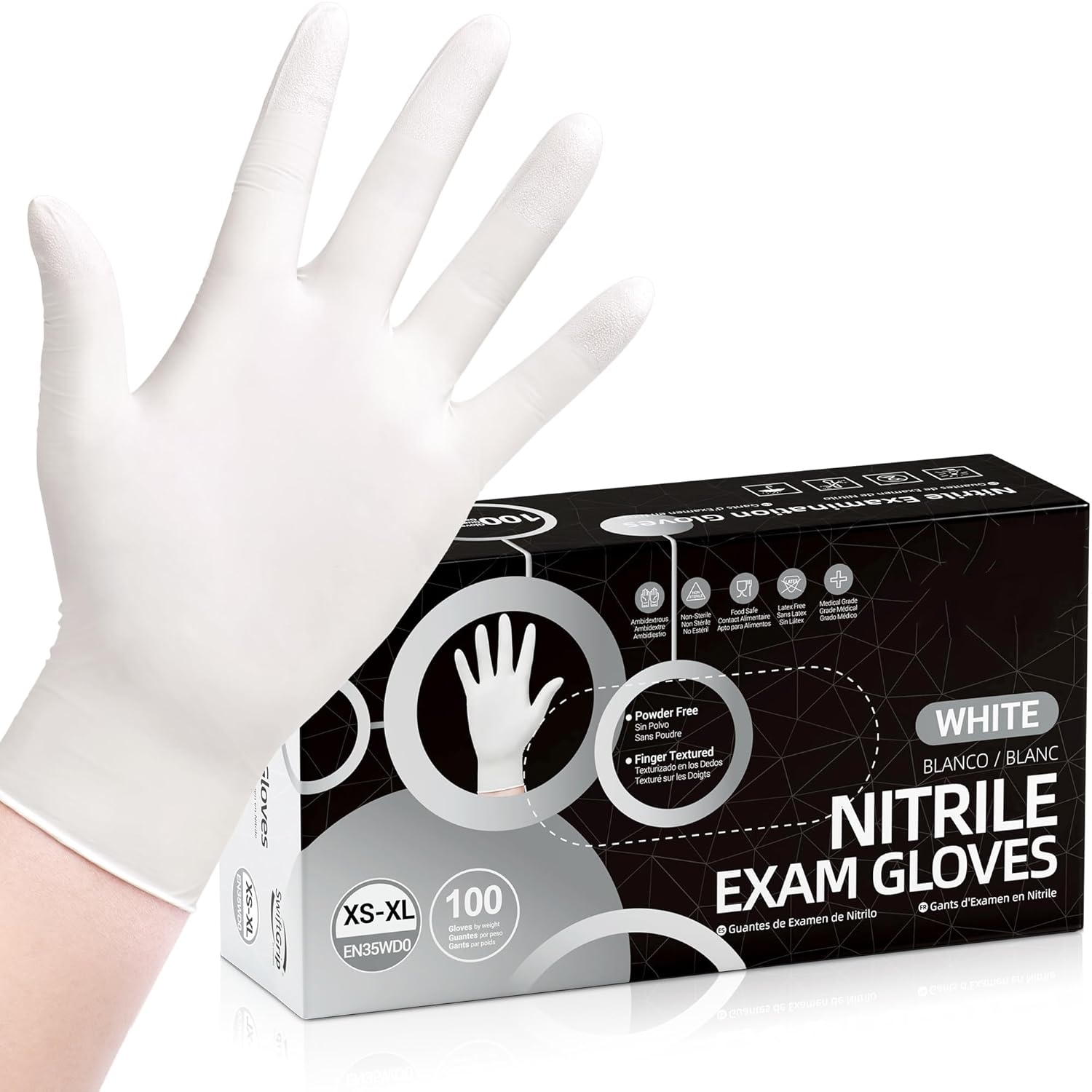 Latex Disposable Glove - 100개입 일회용 니트릴 장갑, 의료용, 청소용,