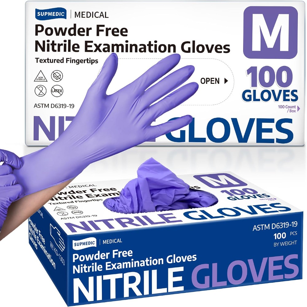 Exam Glove Nitrile - 의료용 니트릴 일회용 장갑 100매 라텍스