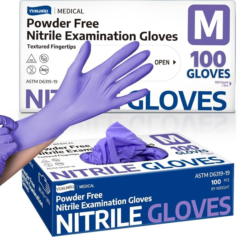 Exam Glove Nitrile - 일회용 장갑 보라색 니트릴 의료용 검진