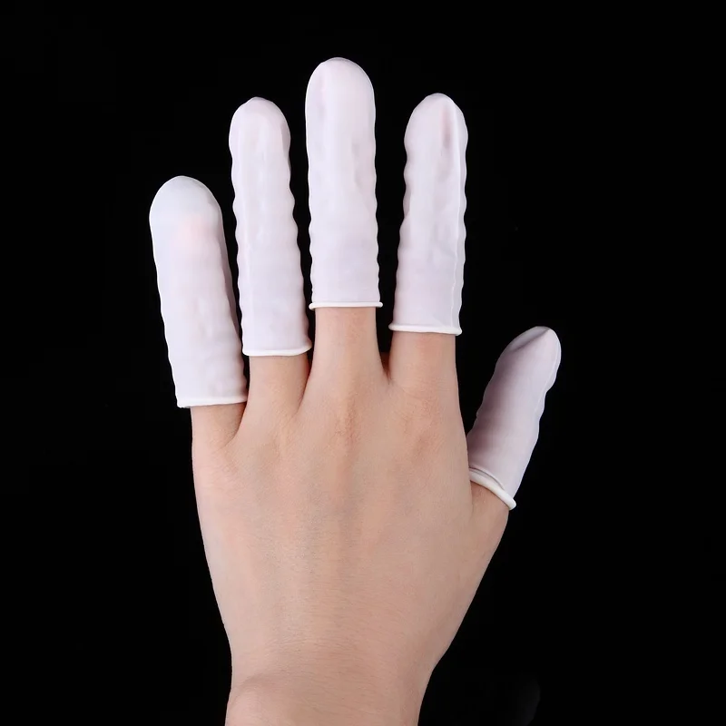 Latex Disposable Glove - 100Pcs 일회용 라텍스 손가락 보호대 흰색