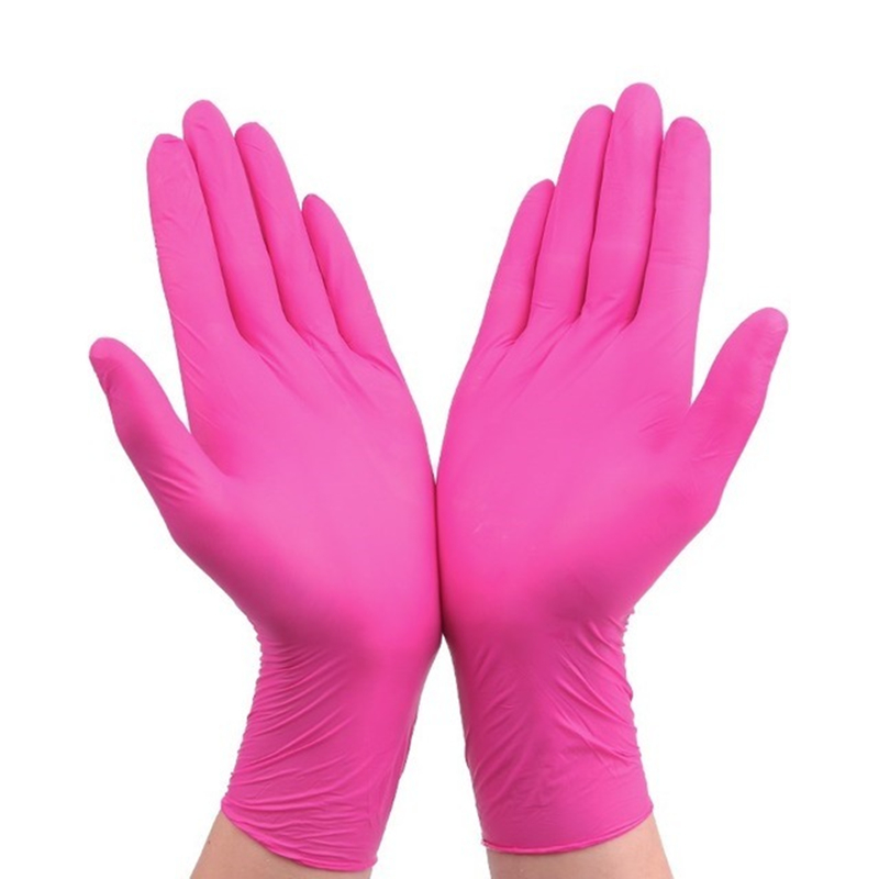 Nitrile Mechanic Glove - 핑크 블랙 일회용 니트릴 장갑 주방
