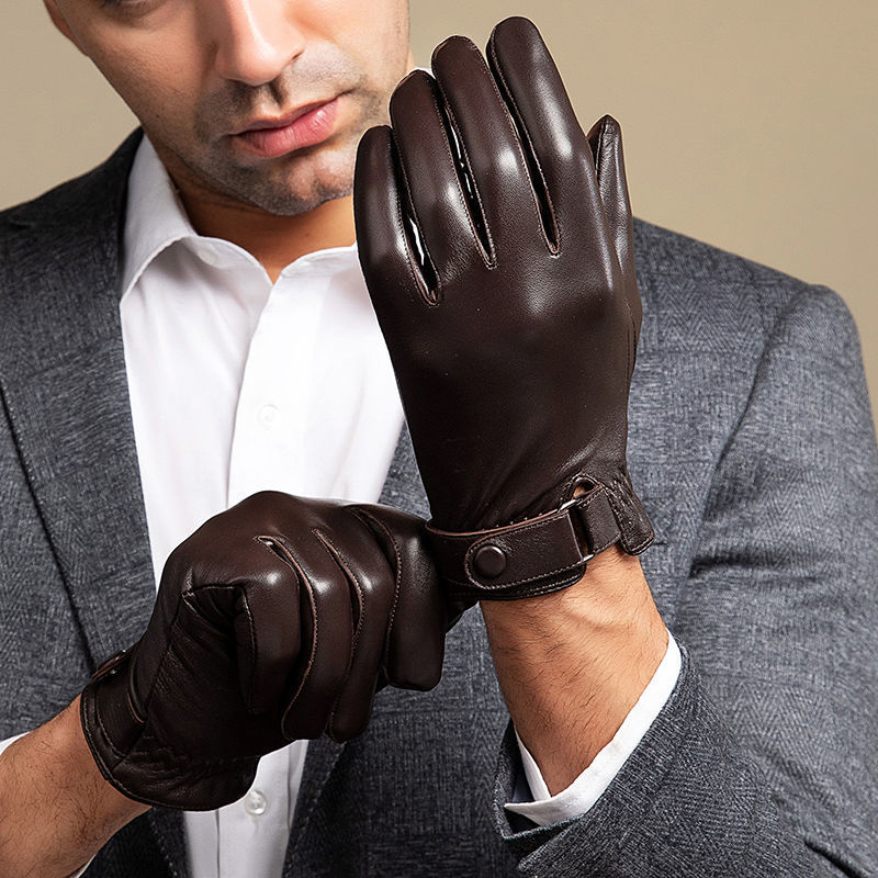 Leather Driving Glove - 2024 남성용 양피 가죽 장갑 패션