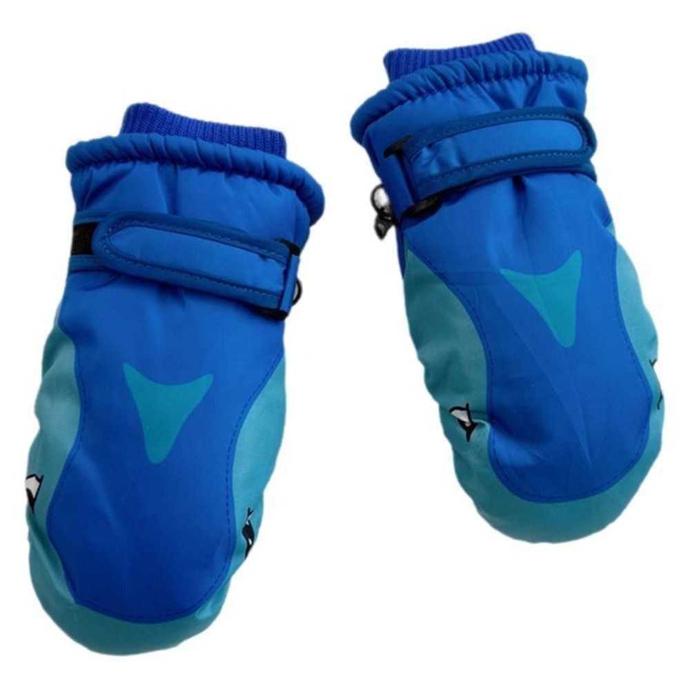 Ski Glove Waterproof - 만화 어린이 스키 장갑 따뜻한 상어