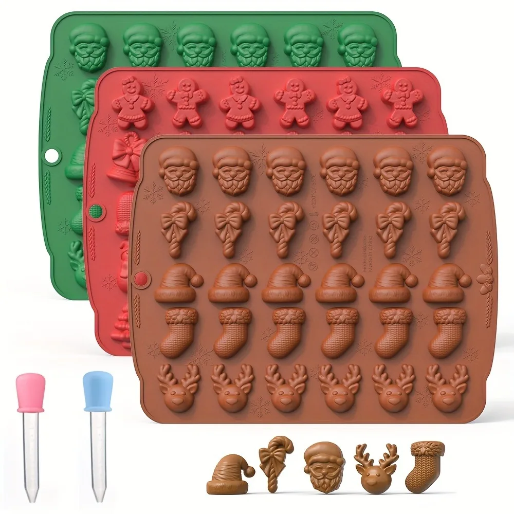 Oven Mitt Silicone - 크리스마스 실리콘 초콜릿 금형 진저 브레드