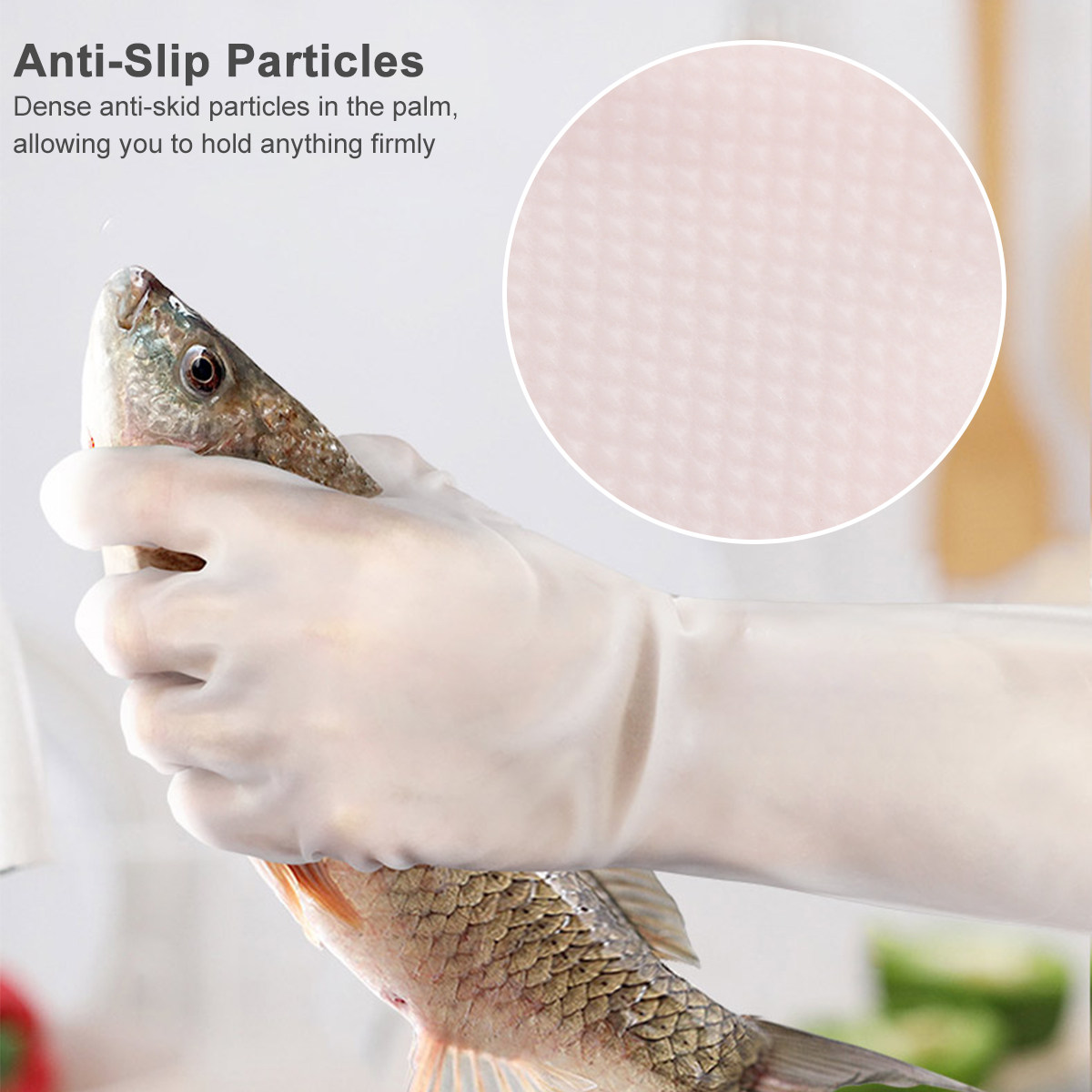 Dish Glove Rubber - 1 쌍 방수 식기 세척 장갑