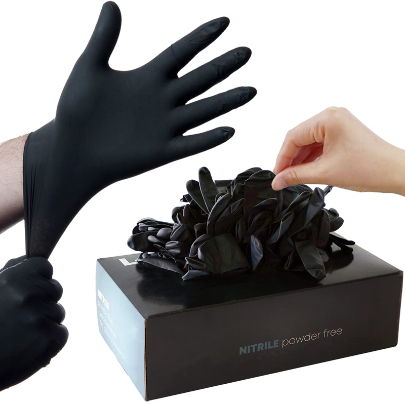 Nitrile Mechanic Glove - 20/50/100PCS 검은 니트릴 장갑 일회용 라텍스
