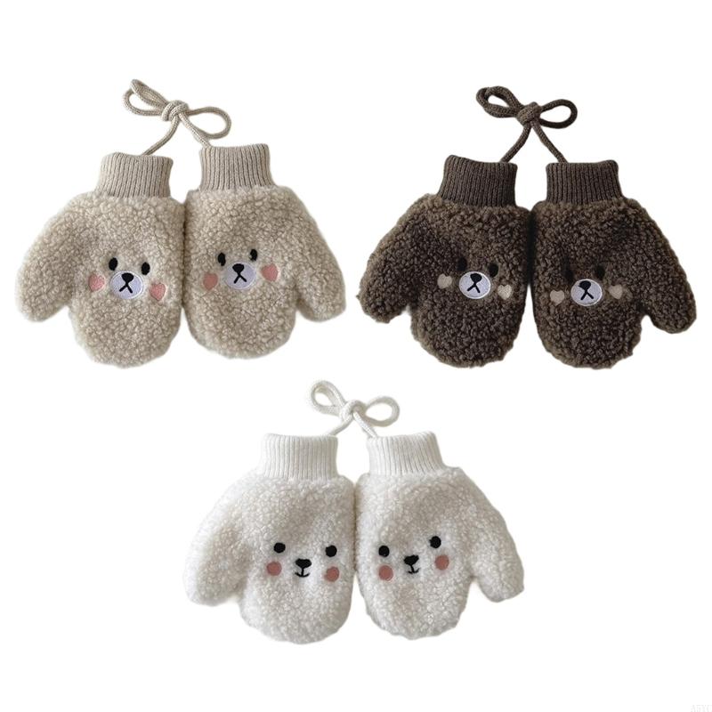 A5YC 양털 안감 유아 장갑은 사랑스러운 곰 디자인  - Wool Glove Lined 리뷰 및 가격