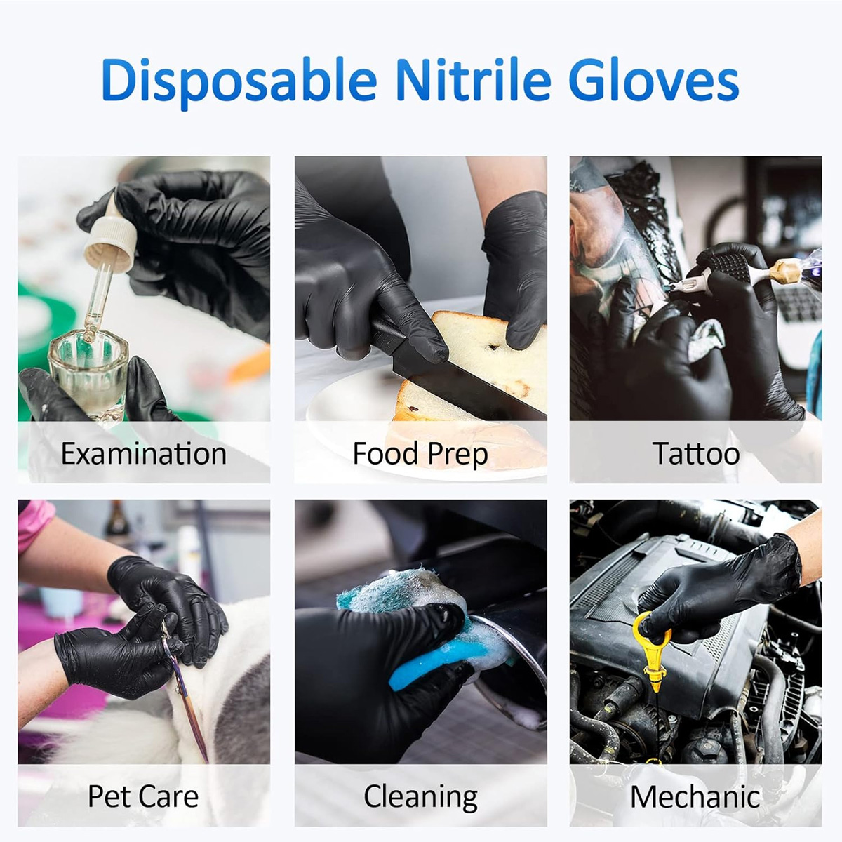 10/50 Pcs 일회용 검은 니트릴 장갑 다목적 라텍 - Latex Disposable Glove 리뷰 및 가격