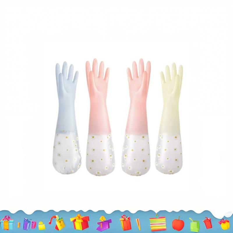 꽃무늬 가정용 라텍스 방수 청소 장갑: 주방 설거지 세 - Rubber Glove Cleaning 리뷰 및 가격