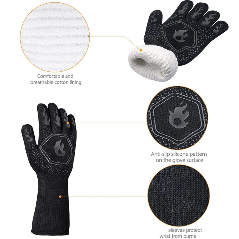 1쌍의 오븐 장갑, 오븐 미트, 내열성 내화성 미끄럼  - Heat Resistant Glove 리뷰 및 가격