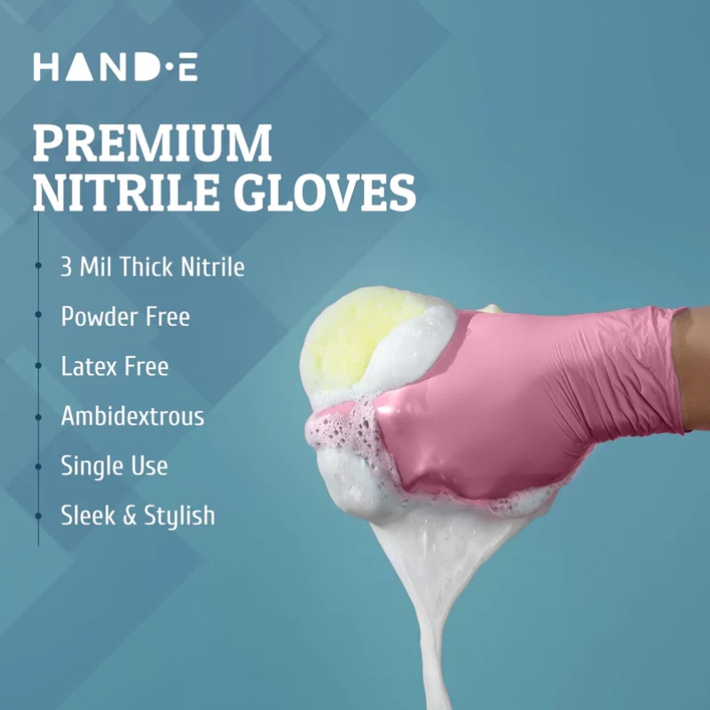 100-200개입 핑크 니트릴 일회용 장갑 3.5mil - Nitrile Mechanic Glove 리뷰 및 가격