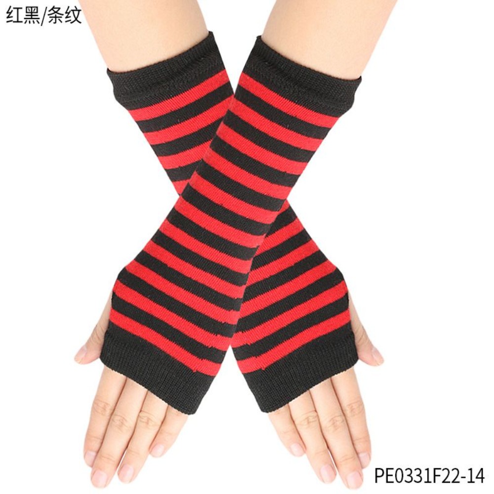 PESENAR 레드 블랙 스트라이프 핑거리리스 장갑 할 - Fingerless Glove Knit 리뷰 및 가격