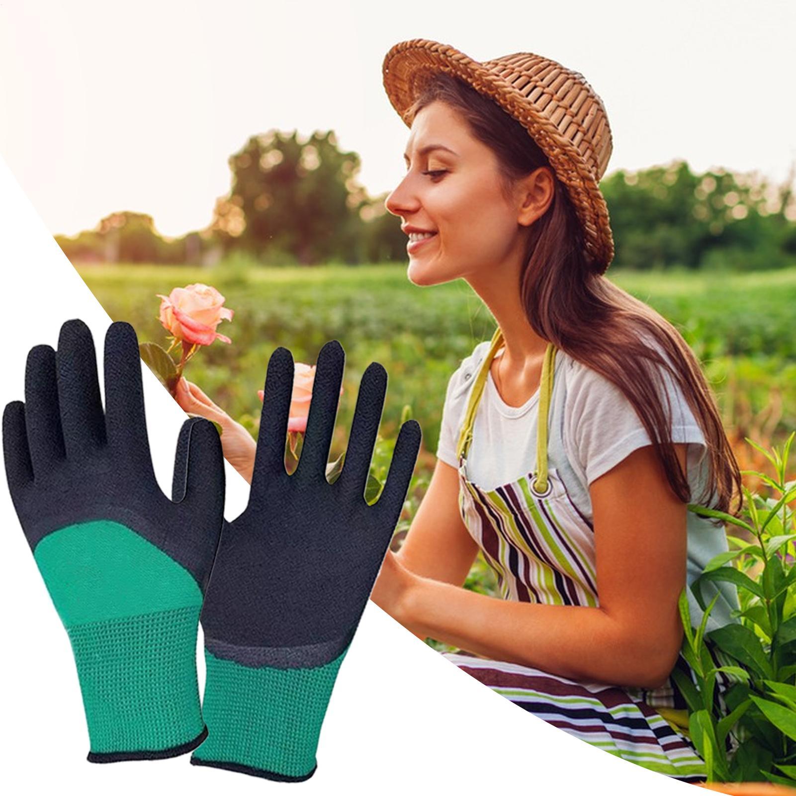 1 쌍의 원예 장갑 고무 방수 원예 장갑 야채 꽃 식물 - Gardening Glove Waterproof 리뷰 및 가격