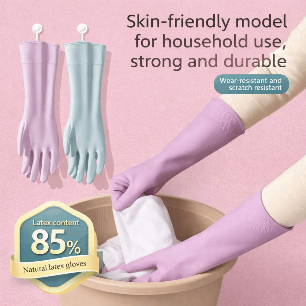 면 라이너가 있는 라텍스 식기 세척 장갑 재사용 가능한 - Dish Glove Rubber 리뷰 및 가격