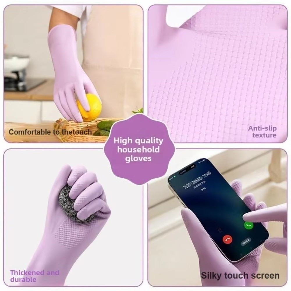 면 라이너가 있는 라텍스 식기 세척 장갑 재사용 가능한 - Dish Glove Rubber 리뷰 및 가격