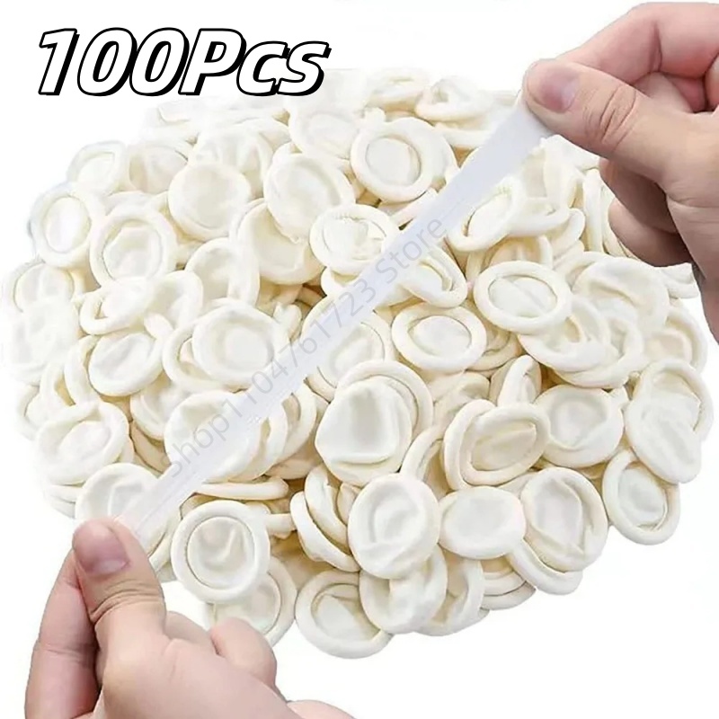100Pcs 일회용 손가락 커버 고무 장갑 미끄럼 방지 - Latex Disposable Glove 리뷰 및 가격