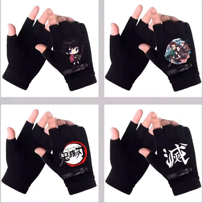 애니메이션 악마 슬레이어 학생 반 손가락 장갑 새로운  - Fingerless Glove Knit 리뷰 및 가격