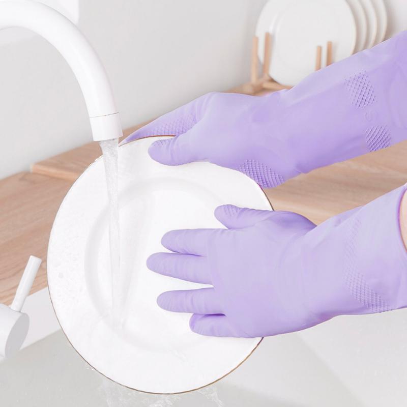 1 쌍 라텍스 가정용 청소 장갑 방수 접시 세척 장갑  - Dish Glove Rubber 리뷰 및 가격