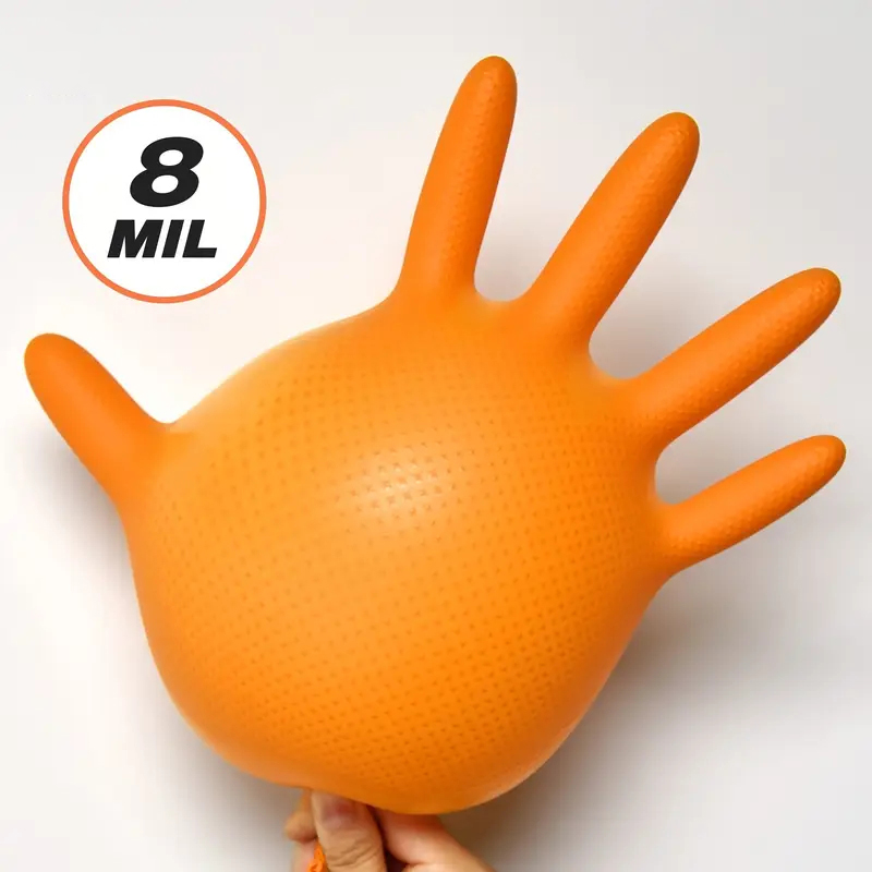 헤비 듀티 오렌지 니트릴 장갑 8mil 산업용 일회용  - Nitrile Mechanic Glove 리뷰 및 가격