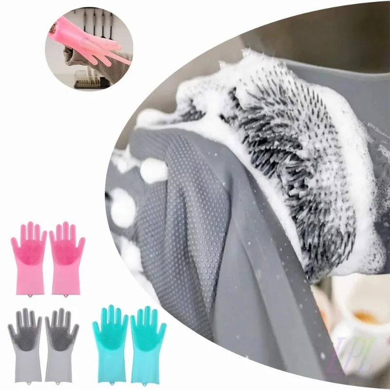 1pc 실리콘 식기 세척 장갑 청소 장갑 실리콘 고무  - Dish Glove Rubber 리뷰 및 가격