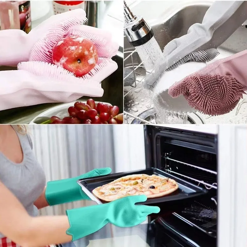 1pc 실리콘 식기 세척 장갑 청소 장갑 실리콘 고무  - Dish Glove Rubber 리뷰 및 가격