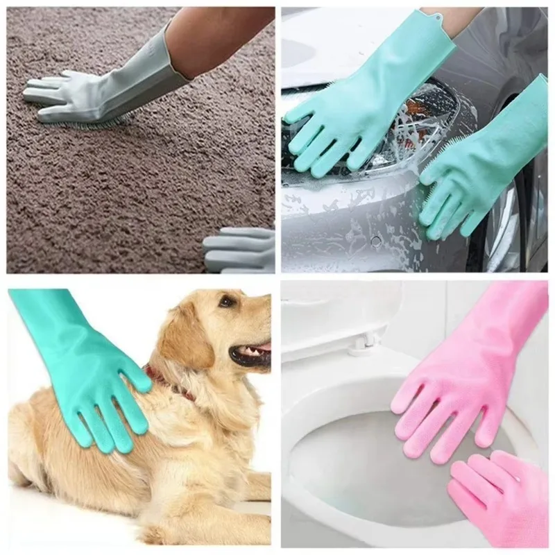 1pc 실리콘 식기 세척 장갑 청소 장갑 실리콘 고무  - Dish Glove Rubber 리뷰 및 가격