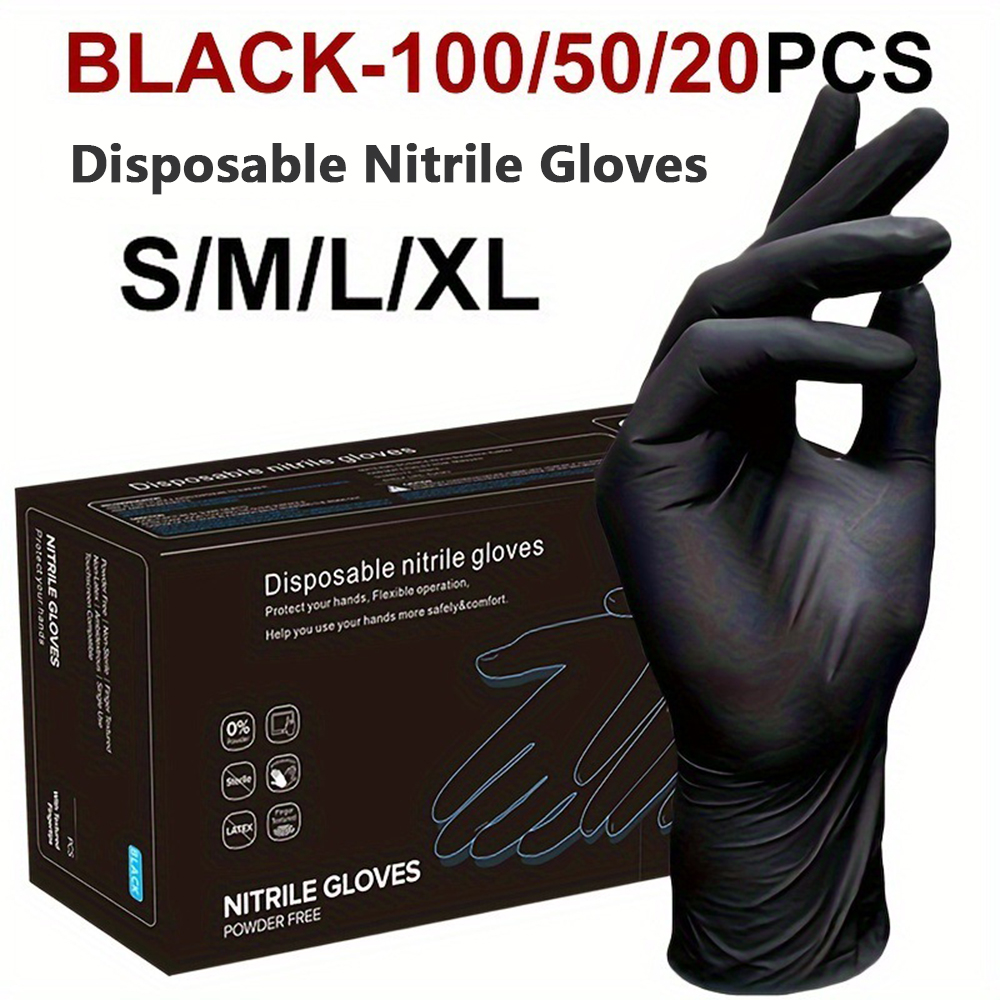 20/50/100PCS 블랙 니트릴 일회용 장갑 라텍스 - Nitrile Mechanic Glove 리뷰 및 가격