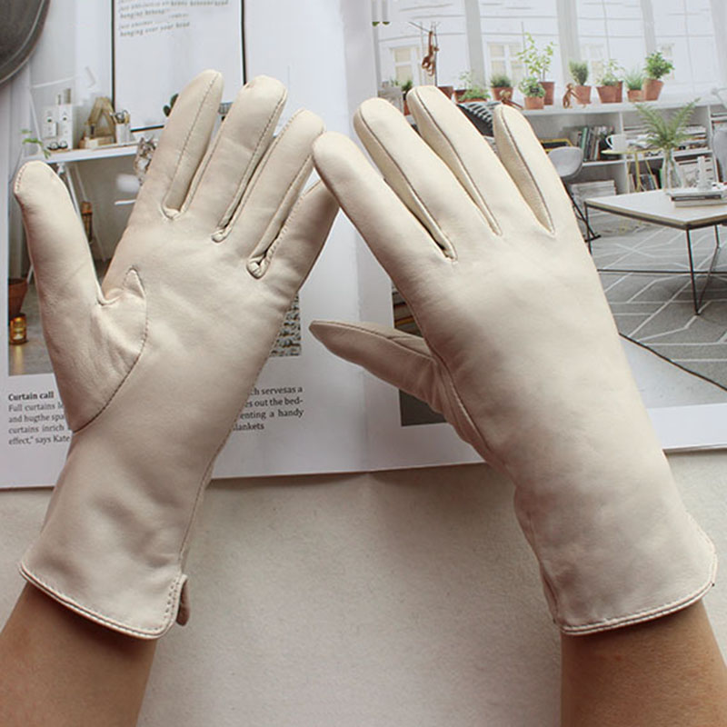 여성용 컬러 양가죽 가죽 장갑 스트레이트 스타일 플리스 - Leather Driving Glove 리뷰 및 가격