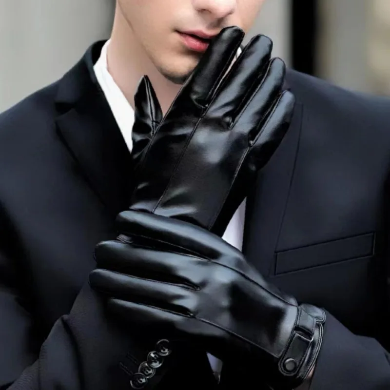 간단한 고급 남성용 장갑 PU 가죽 방풍 및 방수 플러 - Leather Driving Glove 리뷰 및 가격