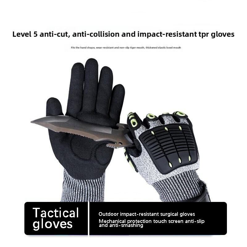 레벨 5 절단 방지 장갑 전술 작업 장갑 TPR 너클  - Work Glove Impact 리뷰 및 가격
