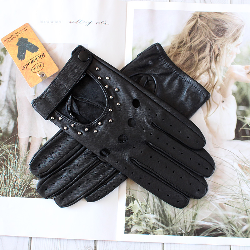 여성용 올 핑거 가죽 장갑, 양가죽, 안감 없는 패션, - Leather Driving Glove 리뷰 및 가격